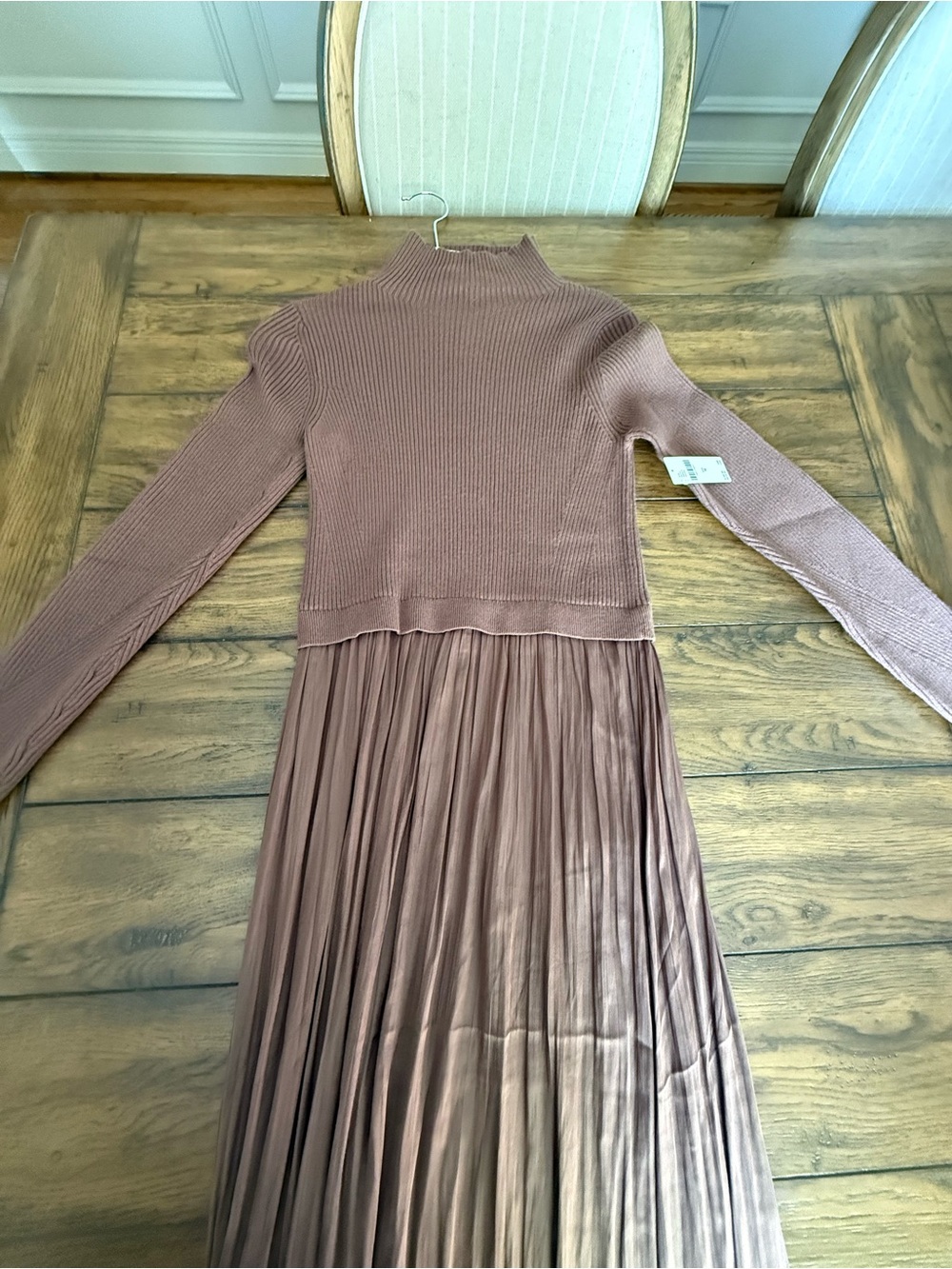 Anthropologie Brown Ribbed Dress